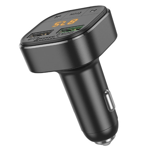 Автомобильное ЗУ/FM-трансмиттер Borofone BC43 Flash, 2*USB - Черный