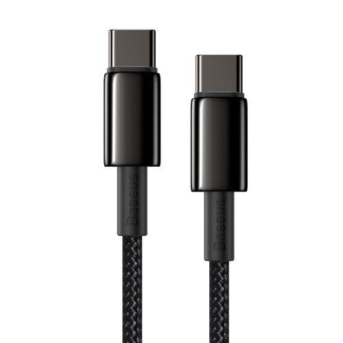 Кабель Baseus Tungsten Gold Fast Charging Data Cable Type-C to Type-C 100W 2m (CATWJ-A01) - Black