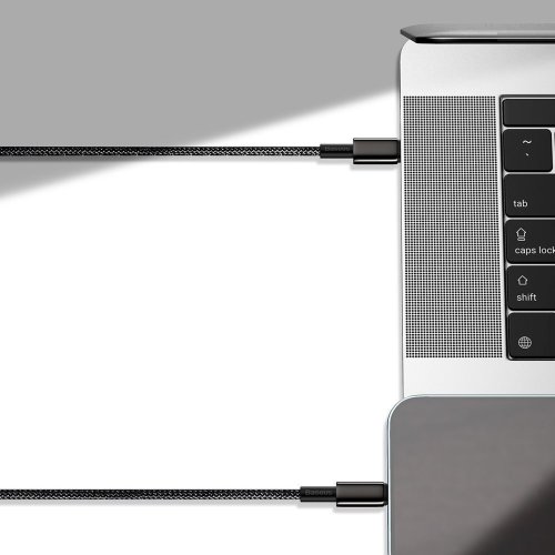 Кабель Baseus Tungsten Gold Fast Charging Data Cable Type-C to Type-C 100W 2m (CATWJ-A01) - Black