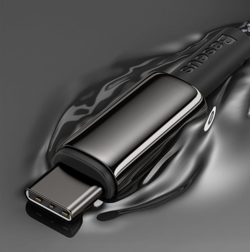 Кабель Baseus Tungsten Gold Fast Charging Data Cable Type-C to Type-C 100W 2m (CATWJ-A01) - Black
