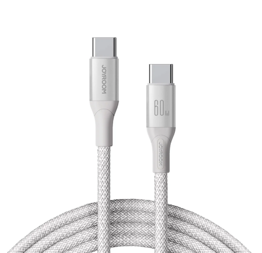Кабель JoyRoom S-A28 Flash Series 60W Fast Charging Data Cable (Type-C to Type-C) 2m-White