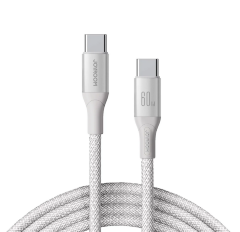 Кабель JoyRoom S-A28 Flash Series 60W Fast Charging Data Cable (Type-C to Type-C) 2m-White