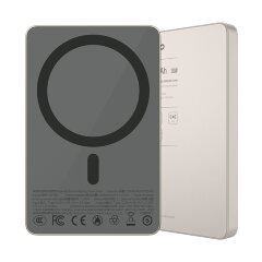 Внешний аккумулятор MAXCO MP38 Magnetic fast charging power Bank (5000mAh) - Titanium Gold