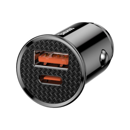 Автомобильное зарядное устройство Baseus Circular Plastic A+C 30W PPS Car Charger (CCALL-YS01) - Black