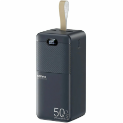 Внешний аккумулятор Remax RPP-117 Piloteer series 27W+22.5W PD+QC fast charging Power Bank(Nominal)(50000mAh) - Grey