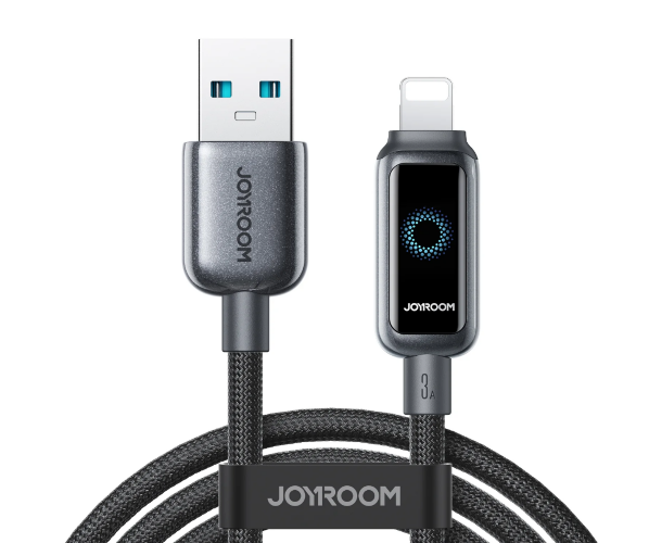 Кабель JoyRoom S-A55 StarFlight Series 3A Auto Power-Off Fast Charging Data Cable USB-A to Lightning) 1.2m - Black