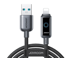 Кабель JoyRoom S-A55 StarFlight Series 3A Auto Power-Off Fast Charging Data Cable USB-A to Lightning) 1.2m - Black