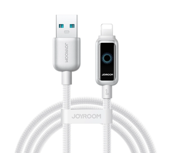 Кабель JoyRoom S-A55 StarFlight Series 3A Auto Power-Off Fast Charging Data Cable USB-A to Lightning 1.2m - White