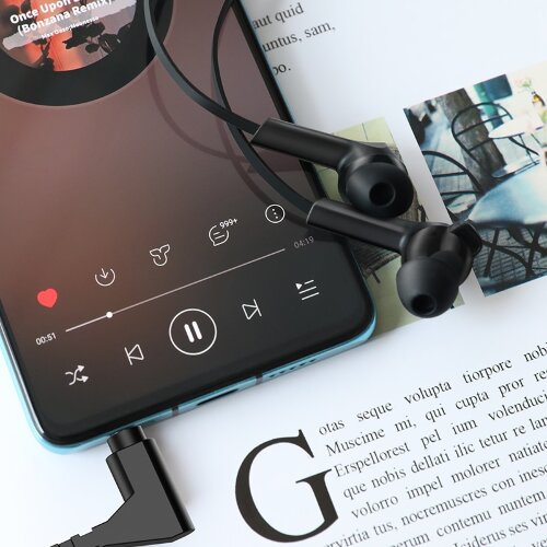 Наушники hoco M72 Admire universal earphones with mic - Black