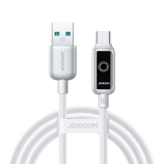 Кабель JoyRoom S-A55 StarFlight Series 66W Auto Power-Off Fast Charging Data Cable USB-A to Type-C 1.2m- White