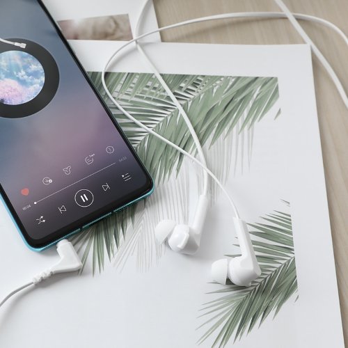 Наушники hoco M72 Admire universal earphones with mic - White