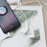 Наушники hoco M72 Admire universal earphones with mic - White