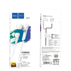 Наушники hoco M72 Admire universal earphones with mic - White