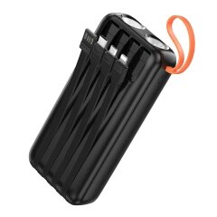 Внешний аккумулятор HOCO J151A Spirit dual lighting four-cable power bank(20000mAh) Black