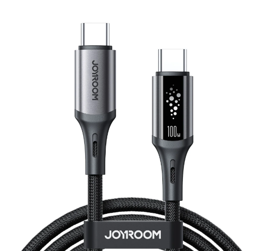 Кабель JoyRoom S-A60 StarTalk Series 100W Fast Charging Data Cable (Type-C to Type-C) 1.2m-Black