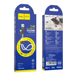 Кабель Hoco X21 Plus Silicone charging cable for iP(L=0.25M) - Black, White