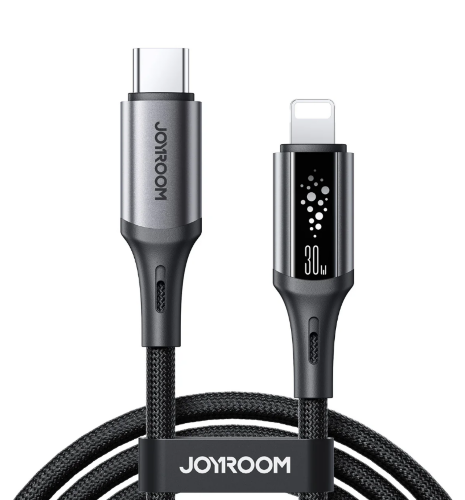 Кабель JoyRoom S-A60 StarTalk Series 30W Fast Charging Data Cable (Type-C to Lightning) 1.2m-Black