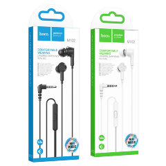 Наушники Hoco M102 Ingenious universal earphones with microphone - Black