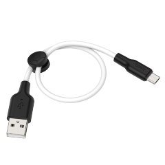 Кабель Hoco X21 Plus Silicone charging cable for Micro(L=0.25M) - Black, White