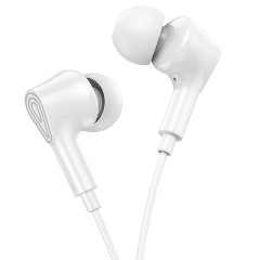 Наушники Hoco M102 Ingenious universal earphones with microphone - White