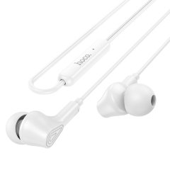 Наушники Hoco M102 Ingenious universal earphones with microphone - White
