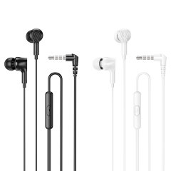 Наушники Hoco M102 Ingenious universal earphones with microphone - White