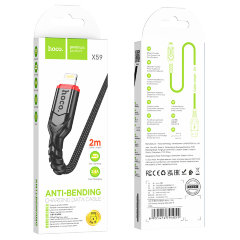 Кабель Hoco X59 victory charging data cable iphone (L=2M) - Black