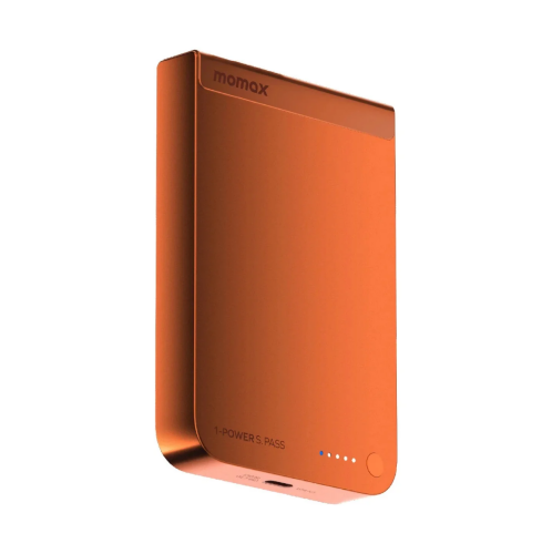 Внешний аккумулятор MOMAX 1-Power S.Pass Magnetic wireless Battery Pack 10000mAh (IP163Q22CNM) - Orange