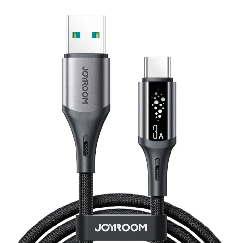 Кабель JoyRoom S-A60 StarTalk Series 3A Fast Charging Data Cable (USB-A to Type-C) 1.2m-Black