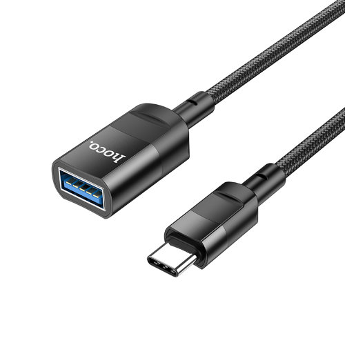 Кабель Hoco U107 Type-C male to USB female USB3.0 charging data sync extension cable - Black
