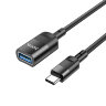 Кабель Hoco U107 Type-C male to USB female USB3.0 charging data sync extension cable - Black