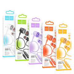 Наушники Hoco M107 discoverer universal earphones with mic - Black