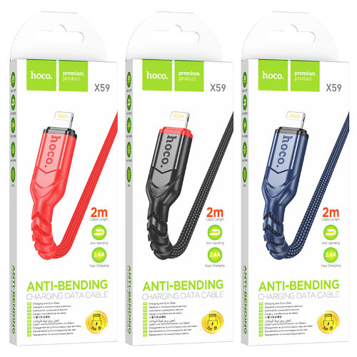 Кабель Hoco X59 victory charging data cable iphone (L=2M) - Red