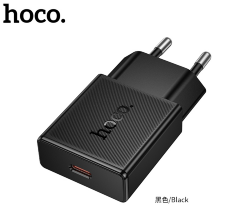 Сетевой Адаптер HOCO N74 Speed single-port PD25W ultra-thin charger(EU) Black