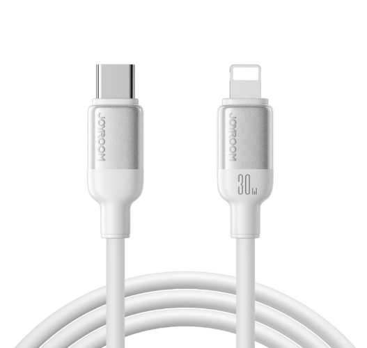 Кабель JoyRoom S-A62 Lively Series 30W Fast Charging Data Cable (Type-C to L) 1.2m-White