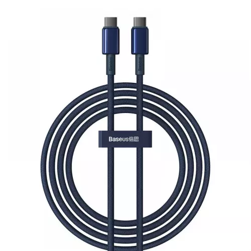 Кабель BASEUS Tungsten Gold Fast Charging Data Cable Type-c to Type-c 100W 2m - Deepsea Blue (P10319800321-04)