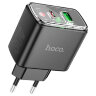 Сетевой адаптер Hoco CS42A Smart PD30W+QC3.0 Charger (EU) - Black