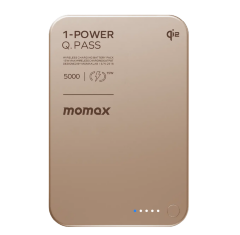 Внешний аккумулятор MOMAX 1-Power Q.Pass 5000mAh Qi2 Magnetic wireless Battery Pack (IP129Q2L) - Gold