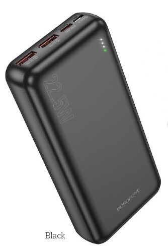 Внешний аккумулятор BOROFONE BJ38A Power 22.5W+PD20W fully compatible power bank(20000mAh) Black