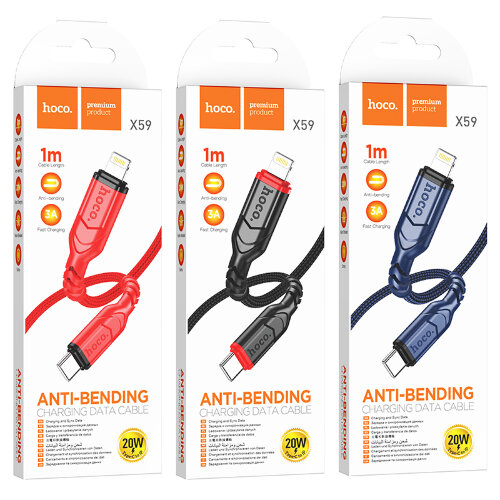 Кабель Hoco X59 victory PD charging data cable iphone  (L=1M) - Black