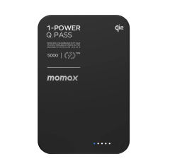 Внешний аккумулятор MOMAX 1-Power Q.Pass 5000mAh Qi2 Magnetic wireless Battery Pack (IP129Q2D) - Black
