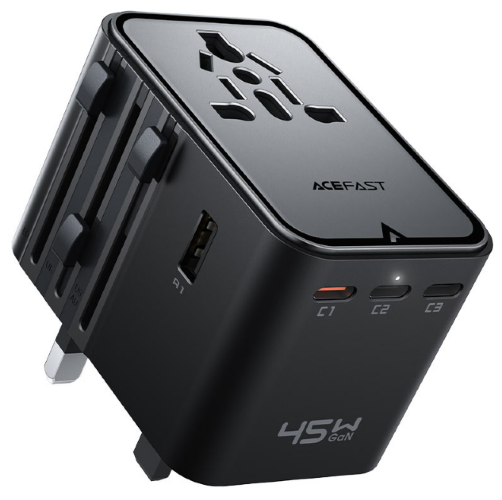 Зарядное устройство ACEFAST Z8 PD45W GaN (3*USB-C+2*USB-A) multifunctional charging adapter - Black