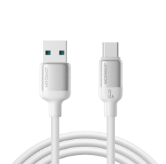 Кабель JoyRoom S-A62 Lively Series 3A Fast Charging Data Cable (USB-A to Type-C) 1.2m-White