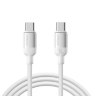 Кабель JoyRoom S-A62 Lively Series 60W Fast Charging Data Cable (Type-C to Type-C) 1.2m-White