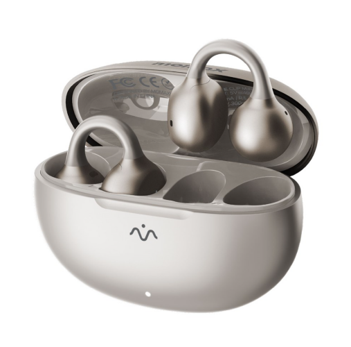 Беспроводные наушники MOMAX 1-Vibe True Wireless ENC Intelligent Clip-on Earbuds (BT15L) - Titanium
