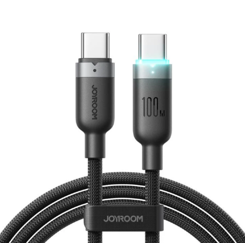 Кабель JoyRoom S-A63 StarWay Series 100W Auto Power-Off Fast Charging Data Cable (Type-C to Type-C) 1.2m – Black
