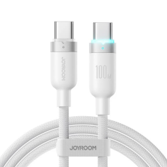 Кабель JoyRoom S-A63 StarWay Series 100W Auto Power-Off Fast Charging Data Cable (Type-C to Type-C) 1.2m – White