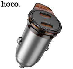 Автомобильное ЗУ HOCO NZ16B Rigorous PD45W(2C) car charger metal grey