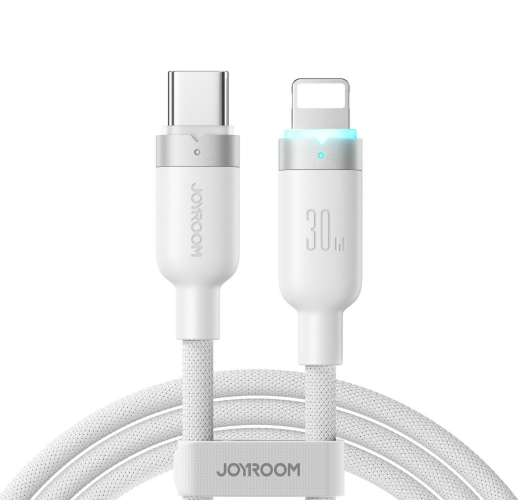 Кабель JoyRoom S-A63 StarWay Series 30W Auto Power-Off Fast Charging Data Cable (Type-C to L) 1.2m – White