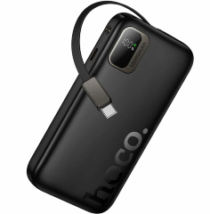 Внешний аккумулятор HOCO Q51 Key PD20W power bank with telescopic cable 10000mAh - Black